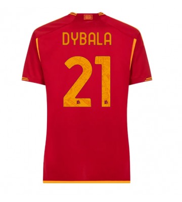 AS Roma Paulo Dybala #21 Koszulka Podstawowych Kobiety 2023-24 Krótki Rękaw